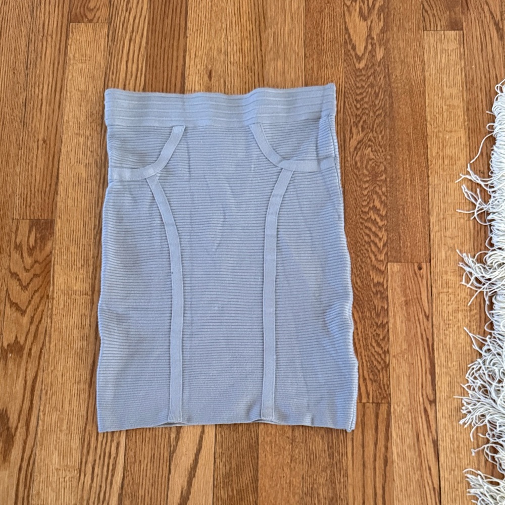 Bebe Light Blue Pencil Skirt